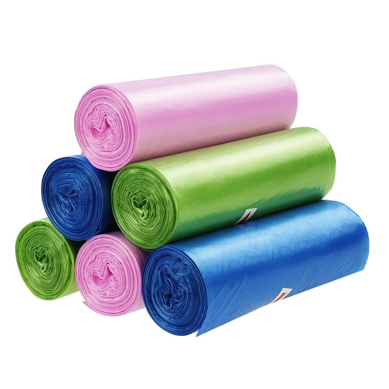 HOMMP 10 Gallon Kitchen Trash Bags 120 Counts 6 Rolls